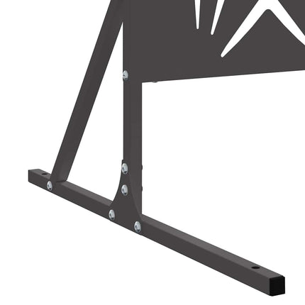 Privatlivsskærm 100 x 50 x 180 cm Stål Sort