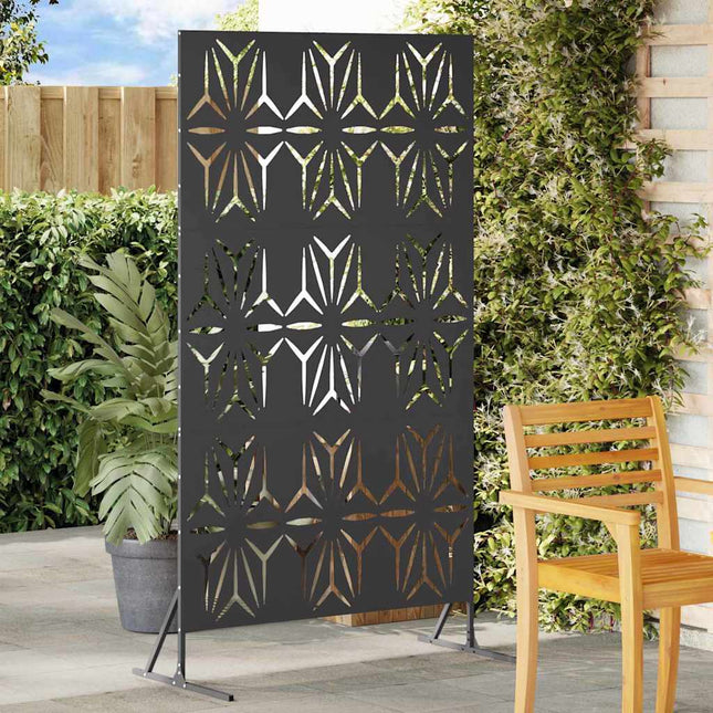 Privatlivsskærm 100 x 50 x 180 cm Stål Sort