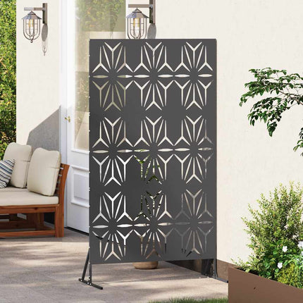 Privatlivsskærm 100 x 50 x 180 cm Stål Sort
