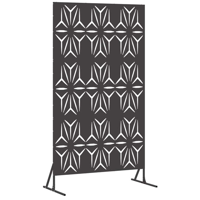 Privatlivsskærm 100 x 50 x 180 cm Stål Sort