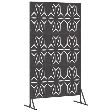Privatlivsskærm 100 x 50 x 180 cm Stål Sort