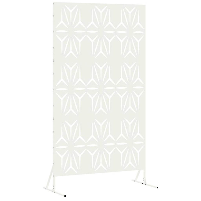 Privatlivsskærm 100 x 50 x 180 cm Stål Hvid