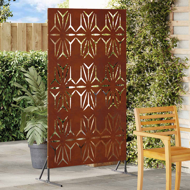 Privatlivsskærm 100 x 50 x 180 cm Cortenstål Rusten