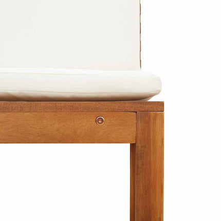 Have Stol med pude 2 pcs Brun Massivt akacietræ