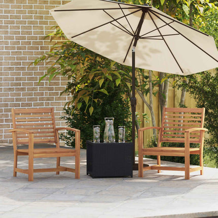Stol 2 Stk Brun 65 x 60 x 76,5 cm Massiv Teaktræ