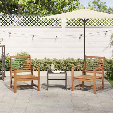 Stol 2 Stk Brun 65 x 60 x 76,5 cm Massiv Teaktræ