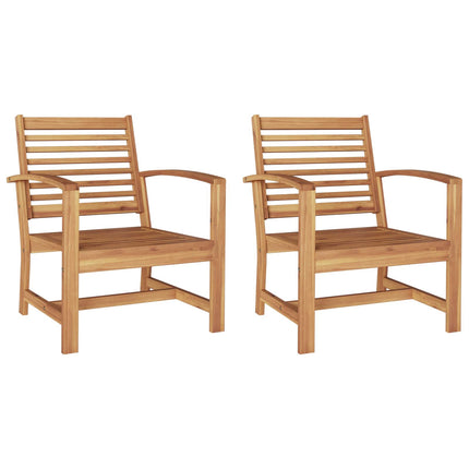 Stol 2 Stk Brun 65 x 60 x 76,5 cm Massiv Teaktræ