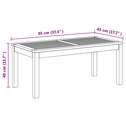 bord Brun 95 x 45 x 40 cm Massiv Teaktræ