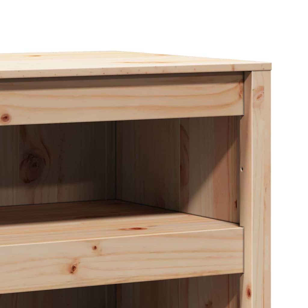 Køkkenskab med hylde Brun eg 106 x 55 x 64 cm Massiv fyrretræ