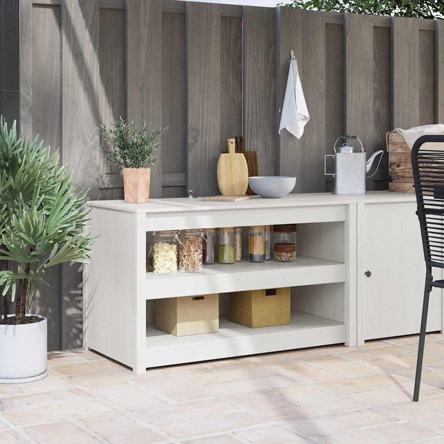 Køkkenskab MEPPEL Hvid 106 x 55 x 64 cm Massiv fyrretræ