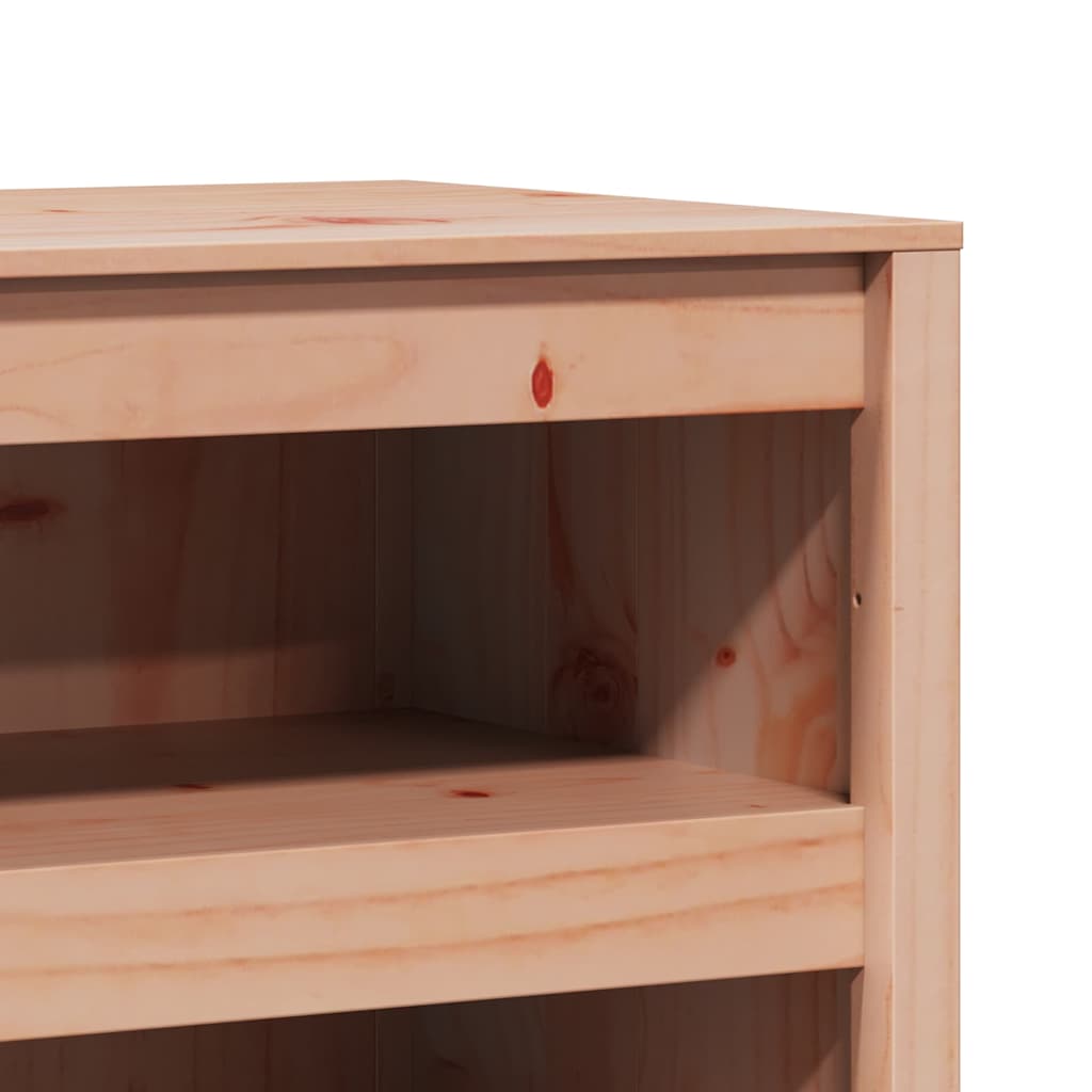 Køkkenskab med hylde Brun eg 106 x 55 x 64 cm Massiv fyrretræ