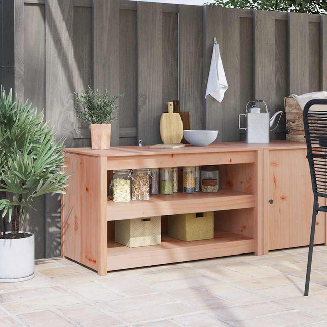 Køkkenskab MEPPEL Brun eg 106 x 55 x 64 cm Massiv fyrretræ