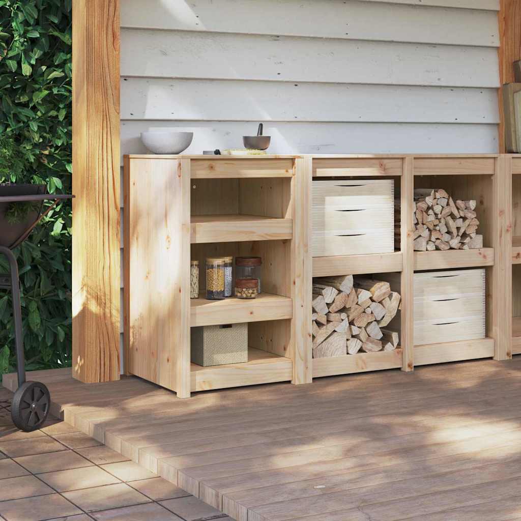 Køkkenskab med hylde Brun eg 55 x 55 x 92 cm Massiv fyrretræ