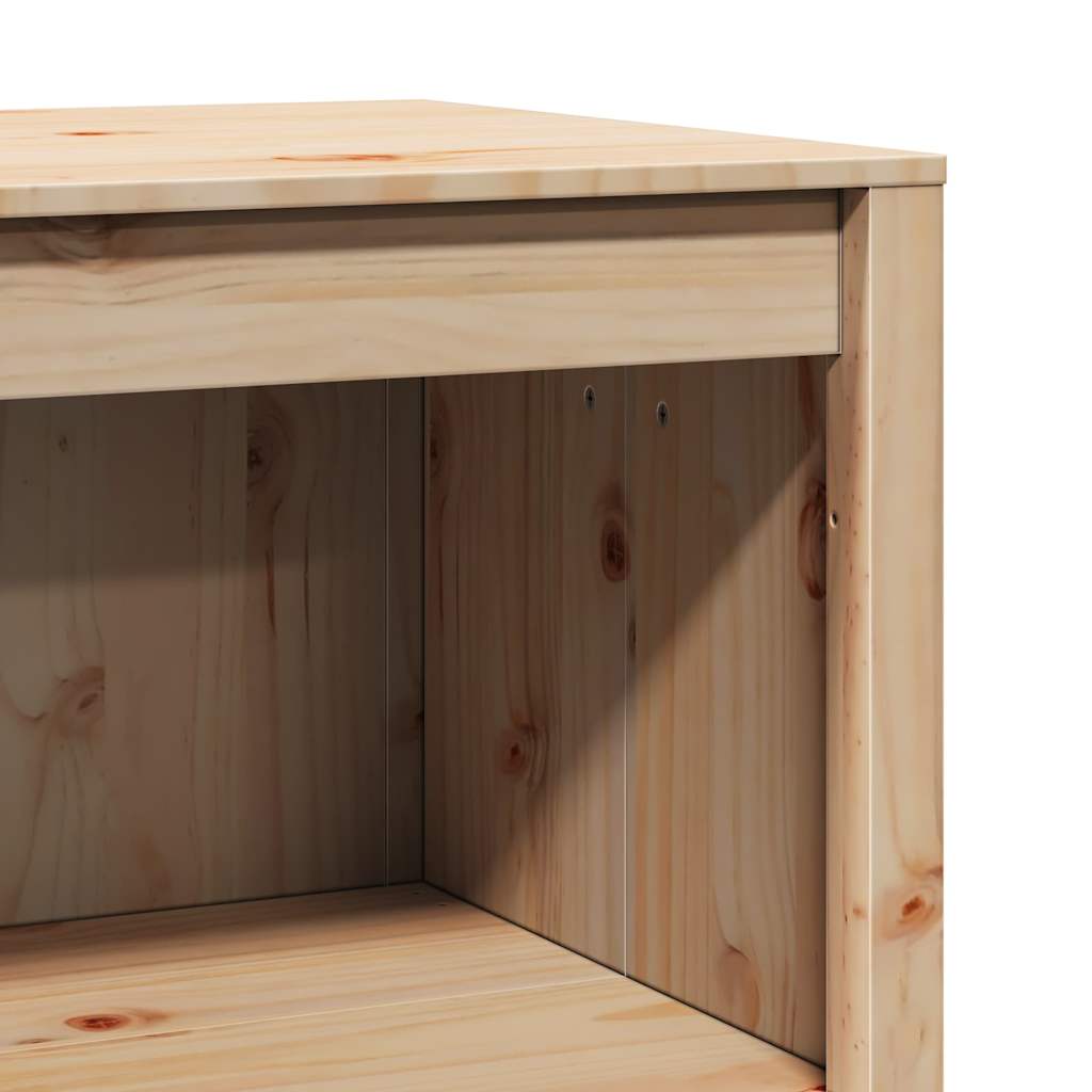 Køkkenskab med hylde Brun eg 106 x 55 x 92 cm Massiv fyrretræ