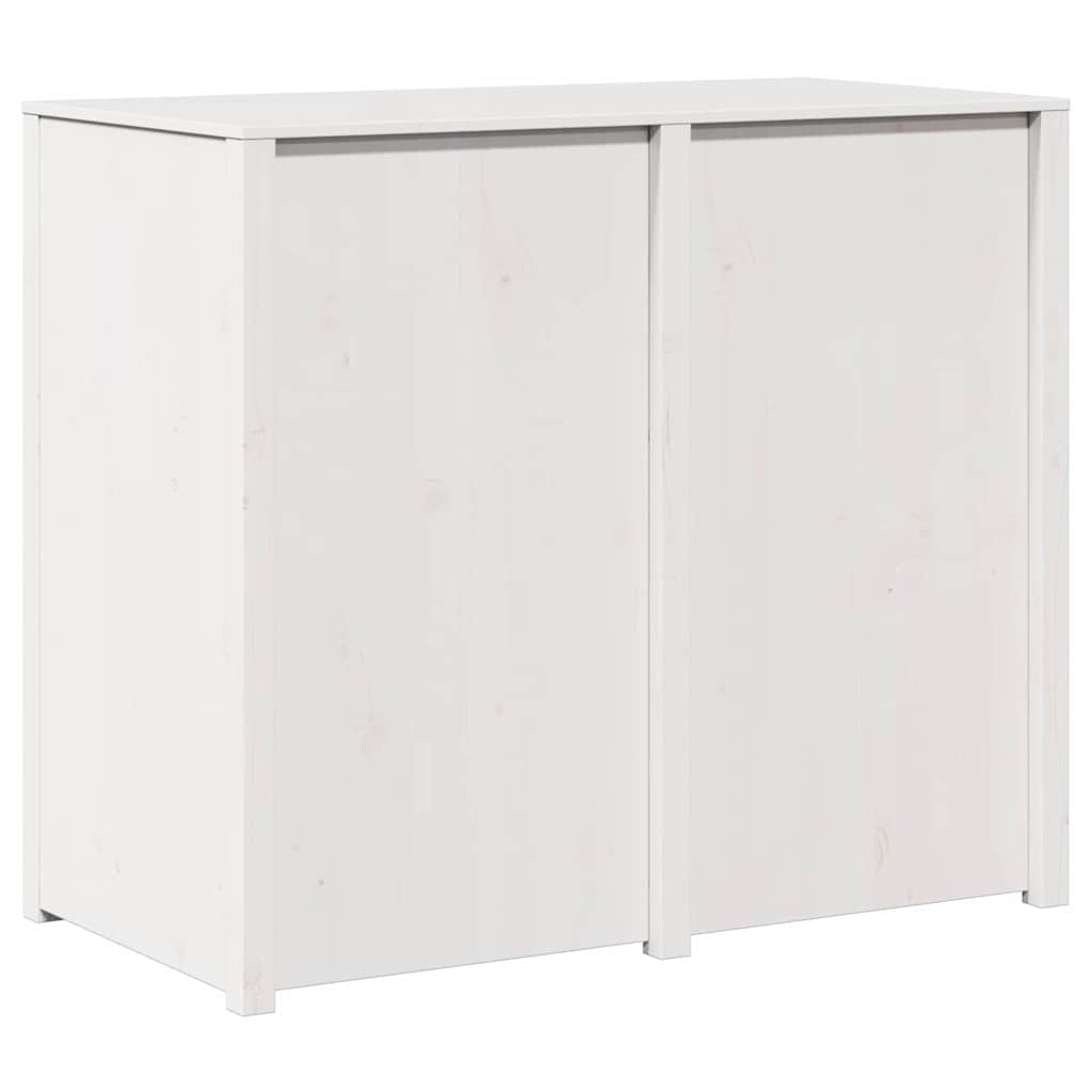 Køkkenskab med hylde Hvid 106 x 55 x 92 cm Massiv fyrretræ