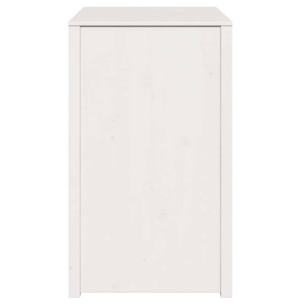 Køkkenskab med hylde Hvid 106 x 55 x 92 cm Massiv fyrretræ