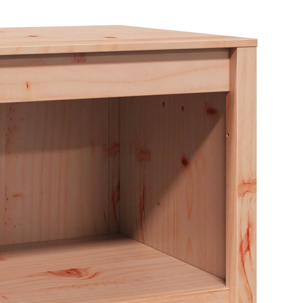 Køkkenskab med hylde Brun eg 106 x 55 x 92 cm Massiv fyrretræ