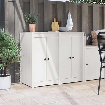 Køkkendør MEPPEL 2 pcs Hvid 50 x 9 x 82 cm Massivt fyrretræ