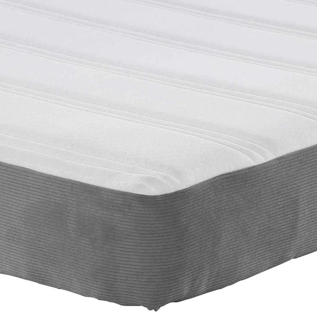 Sengemadras med madras Lysegrå 90 x 200 cm Stof