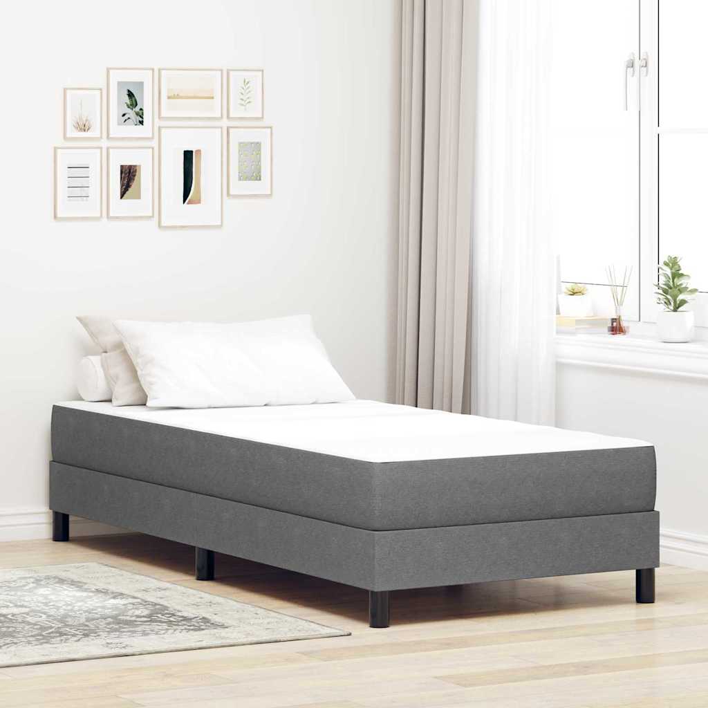 Sengemadras med madras Lysegrå 90 x 200 cm Stof