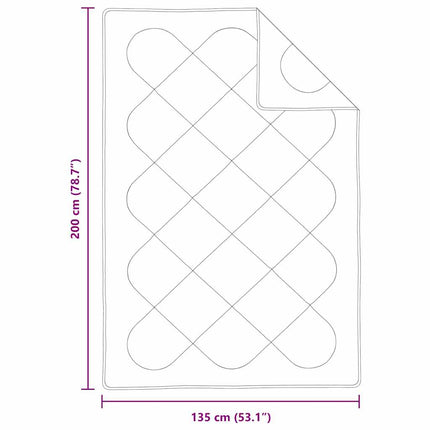 Sommer dyne Hvid 202 x 136 x 3 cm Polyester
