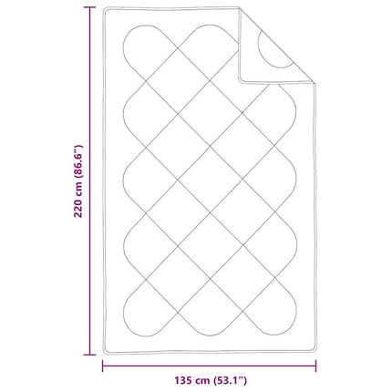 Dyne Hvid 220 x 135 x 4 cm Polyester