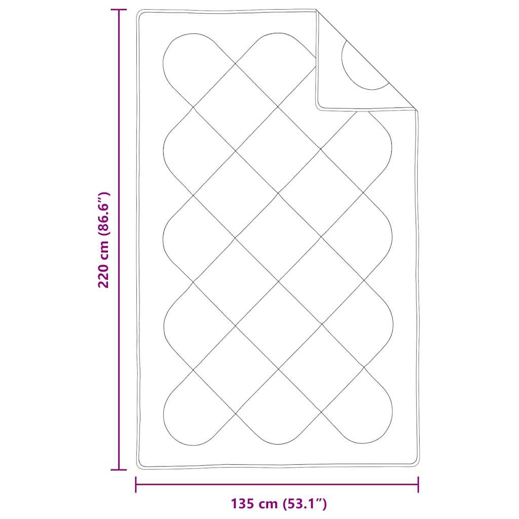 Dyne Hvid 200 x 155 x 4 cm Polyester