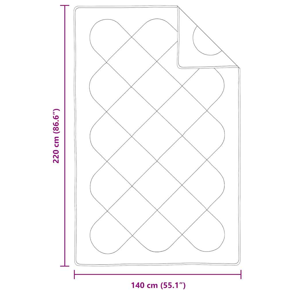 Dyne Hvid 200 x 155 x 4 cm Polyester