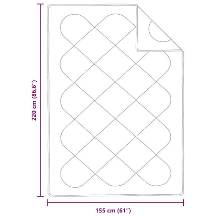 Dyne Hvid 220 x 155 x 4 cm Polyester