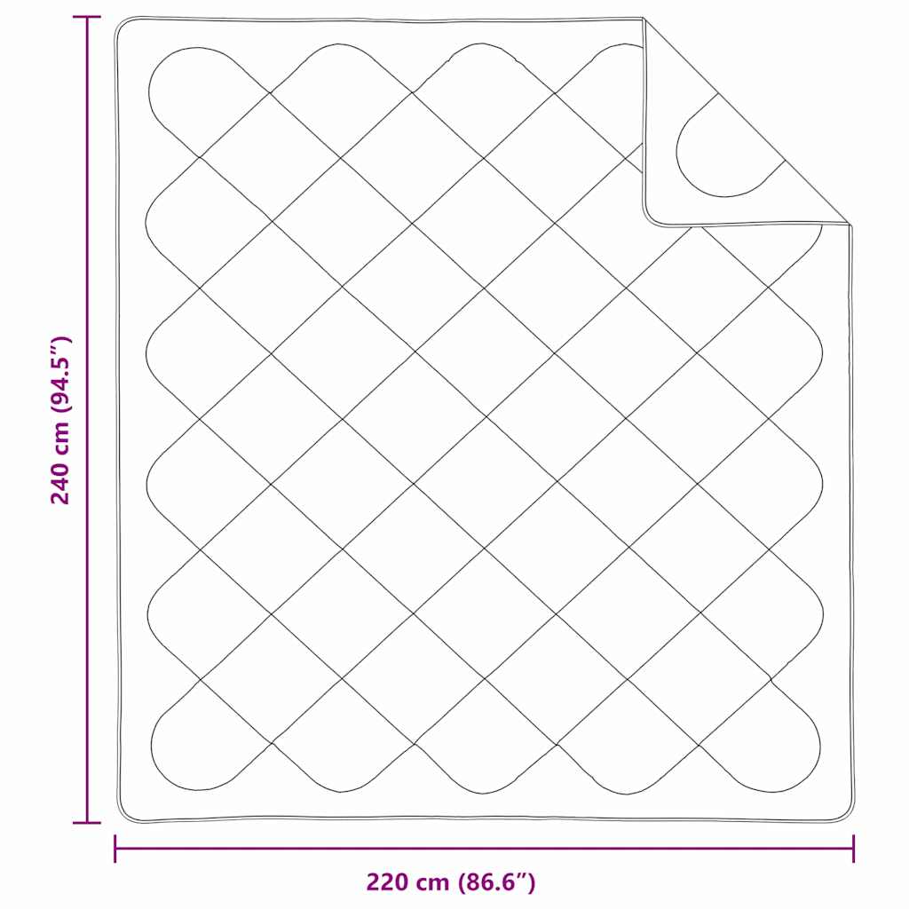 Dyne Hvid 200 x 155 x 4 cm Polyester