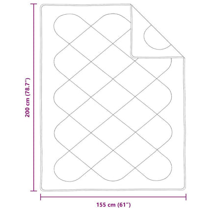 Vinter dyne 200 x 155 x 5 cm Vinter Polyester Hvid Åndbar