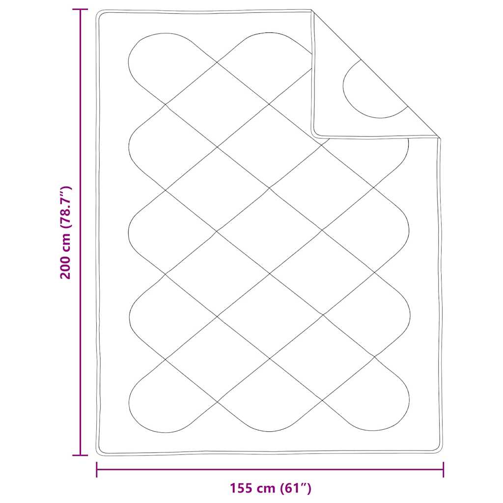 Vinter dyne Hvid 200 x 155 x 5 cm Polyester