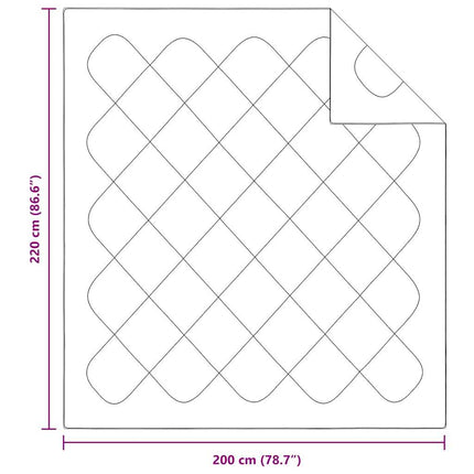 Vinter dyne Hvid 220 x 202 x 5 cm Polyester