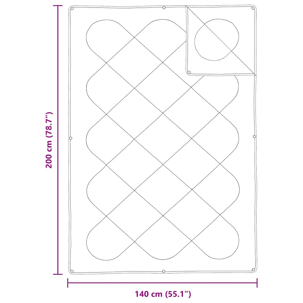 2-i-1 Dyne Hvid 200 x 140 x 10 cm Polyester