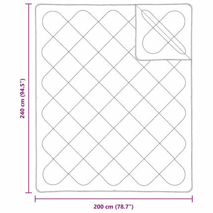 2-i-1 Dyne Hvid 240 x 200 x 8 cm Polyester