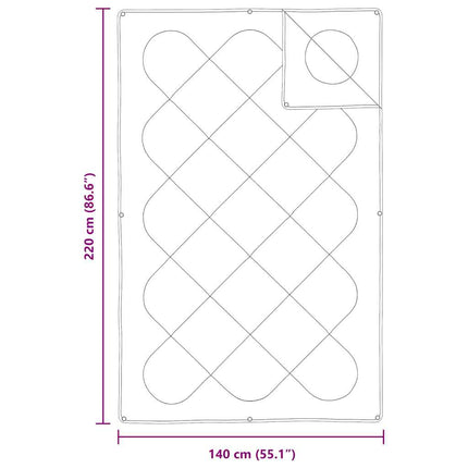 2-i-1 Dyne Hvid 221 x 140 x 10 cm Polyester