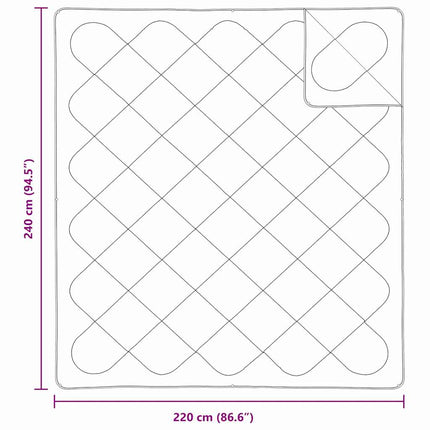 2-i-1 Dyne Hvid 240 x 220 x 8 cm Polyester