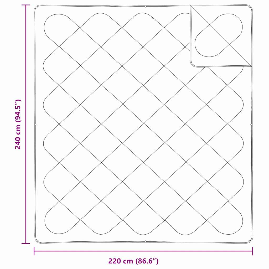 2-i-1 Dyne Hvid 240 x 220 cm Polyester