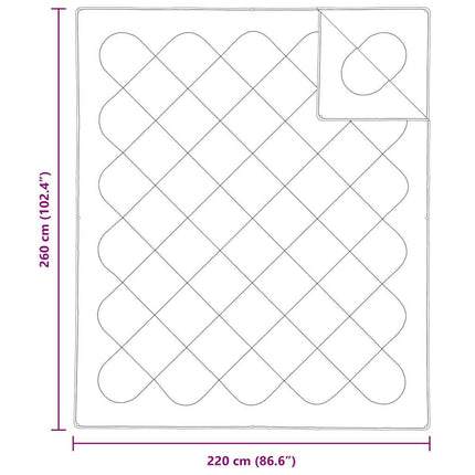2-i-1 Dyne Hvid 260 x 220 x 10 cm Polyester