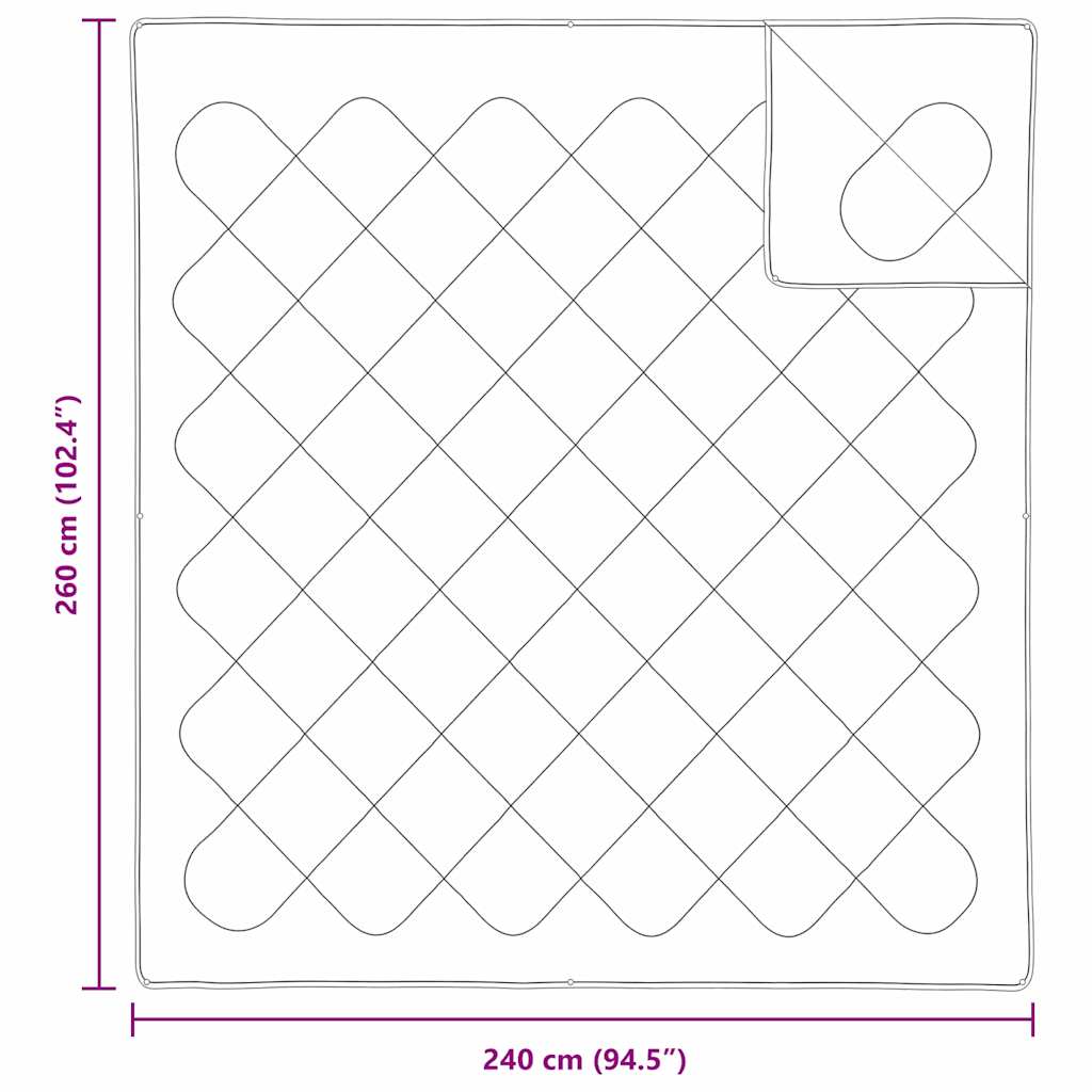 2-i-1 Dyne Hvid 240 x 260 cm Polyester