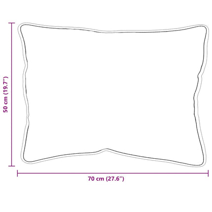 Hovedpude med pude Hvid 70 x 50 x 20 cm Bomuld og Polyester