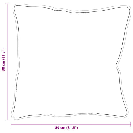 Hovedpude med pude Hvid 81 x 81 x 40 cm Bomuld og Polyester