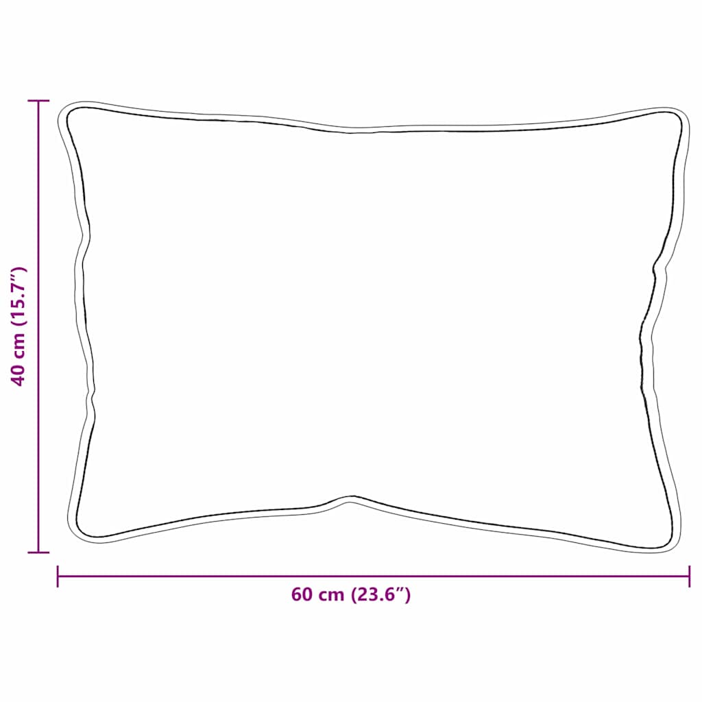 Hovedpude 2 pcs Hvid 61 x 41 x 20 cm Bomuld og Polyester