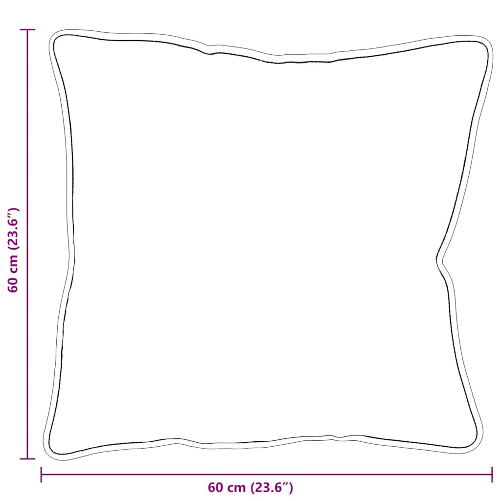 Hovedpude 2 pcs Hvid 60 x 60 x 20 cm Bomuld og Polyester