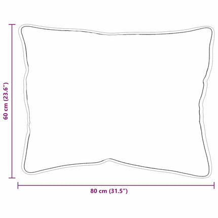 Hovedpude 2 stk. 80 x 60 x 20 cm Bomuld og Polyester Hvid