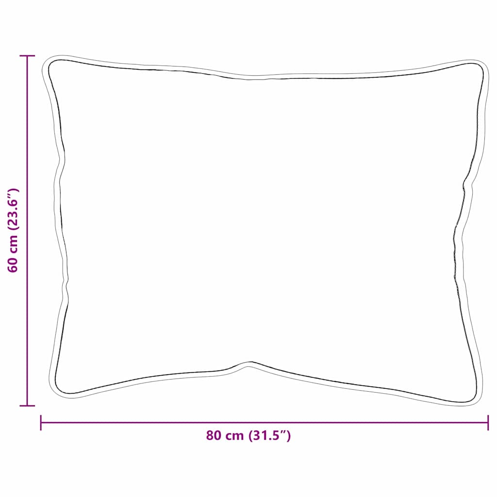 Hovedpude 2 pcs Hvid 80 x 60 x 20 cm Bomuld og Polyester