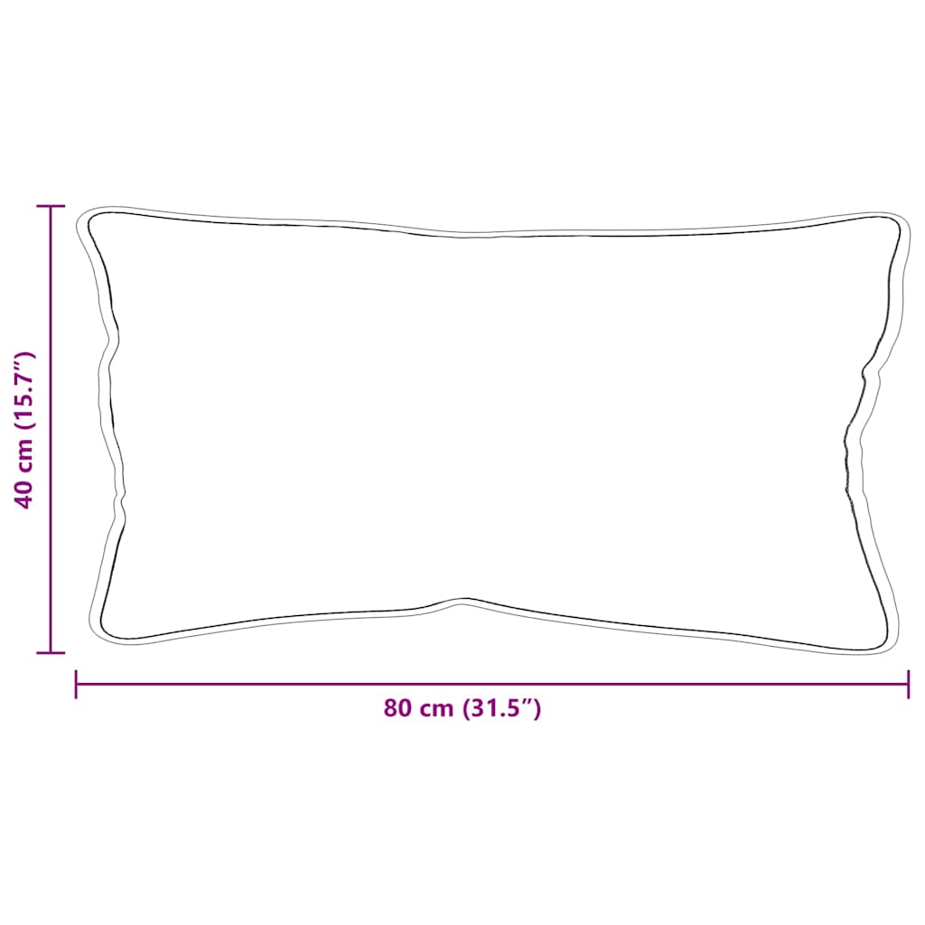 Hovedpude med pude Hvid 80 x 40 x 20 cm Polyester