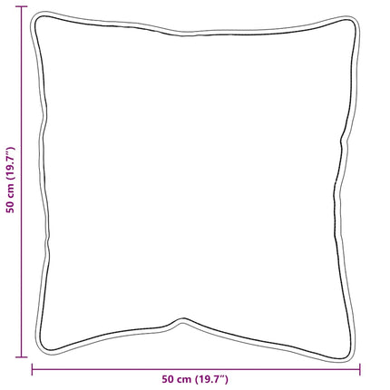 Hovedpude med pude 2 pcs Hvid 51 x 50 x 20 cm Polyester