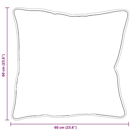 Hovedpude 2 stk. 60 x 60 x 20 cm Polyester Hvid