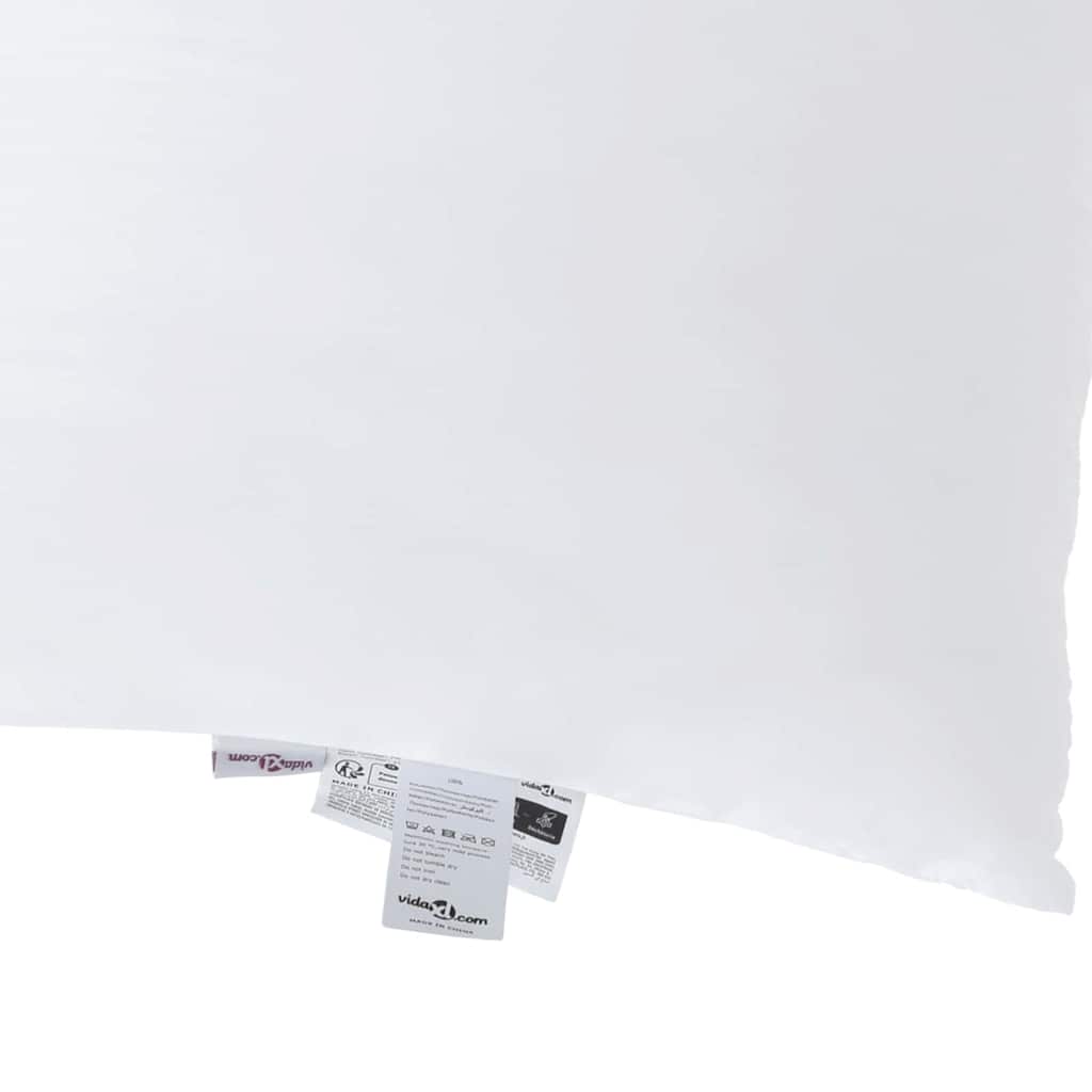 Hovedpude med pude 2 pcs Hvid 80 x 80 x 20 cm Polyester